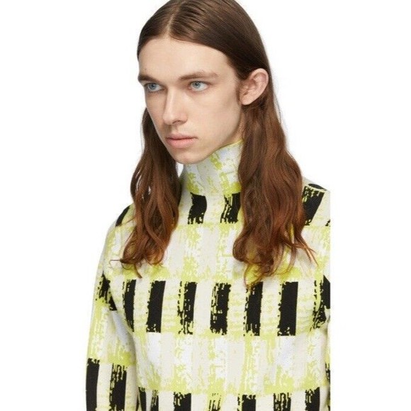 Namacheko Yellow and Beige Tsivot Turtleneck Size Large NWT SKU: 201046M205023 - Picture 3 of 6